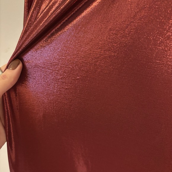NEW Torrid Red Liquid‎ Knit Midi Dress Metallic Holiday Christmas 4X - Picture 4 of 8